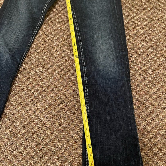 Women’s BKE Denim Aiden 26R X 28 Bootleg RN75720 Dark Wash WHISKERING - Picture 12 of 12